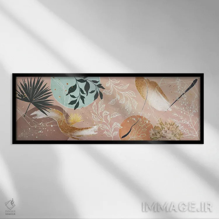 تابلو انفجار بهار اثر آرسی بسی - نمای قابدار مشکی