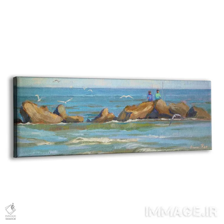 تابلو همراهان ماهیگیری اثر آرونا رائو - نمای پرسپکتیو محصول