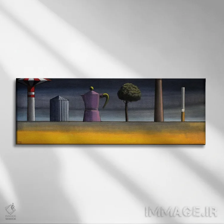 تابلو ترکیببندی بر افق اثر آندریا واندونی - نمای روبهرو روی دیوار