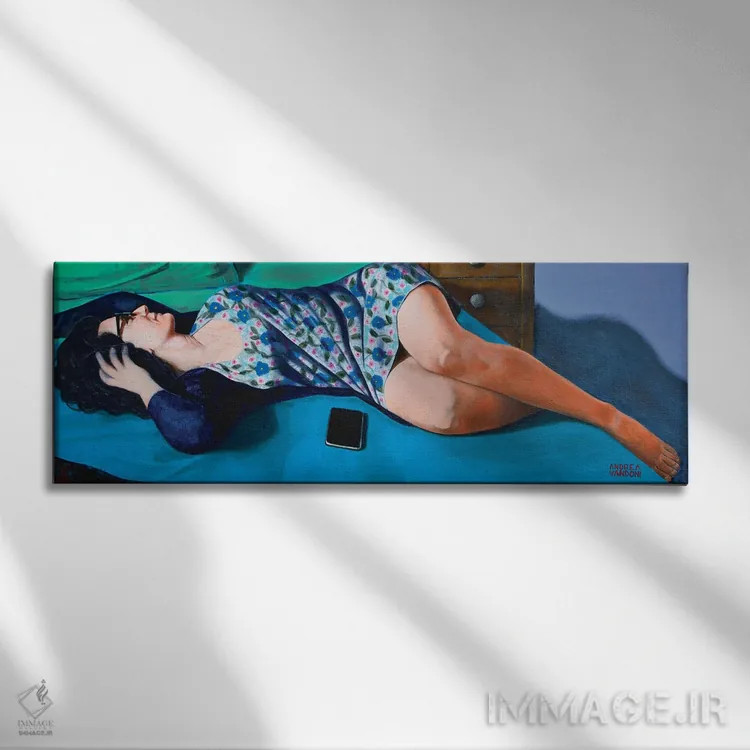 تابلو پرستار رومانیایی با alter ego (ایتالیایی) اثر آندریا واندونی - نمای روبهرو روی دیوار