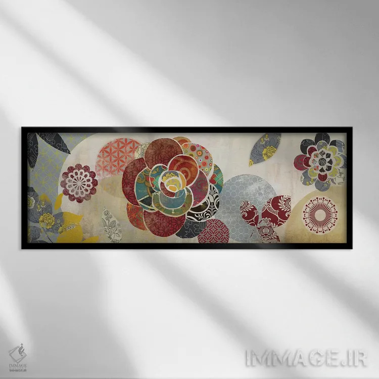 تابلو آرابسک II (نقش و نگار اسلامی) اثر ایمی ویلسون - نمای قابدار مشکی