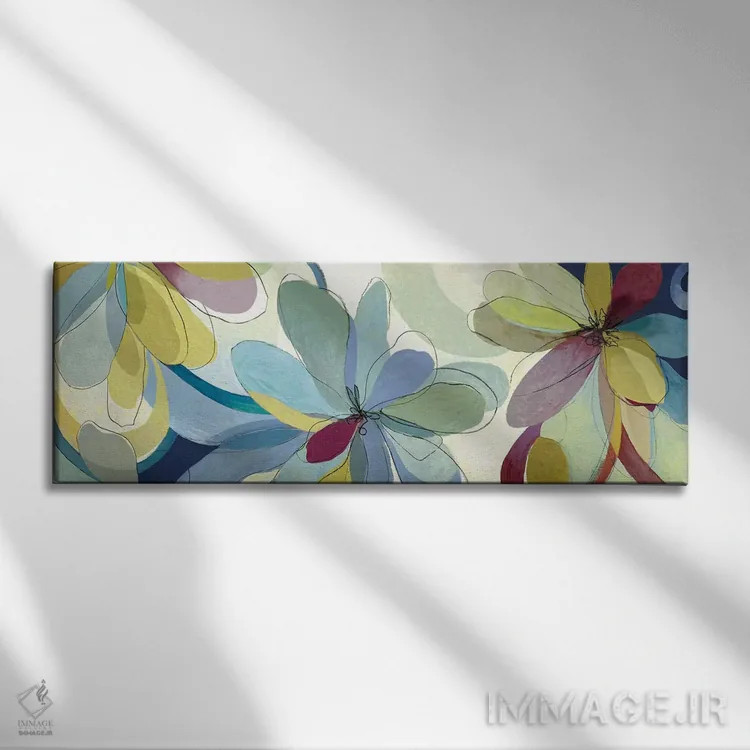 تابلو گلهای ابریشمی II اثر ایمی ویلسون - نمای روبهرو روی دیوار