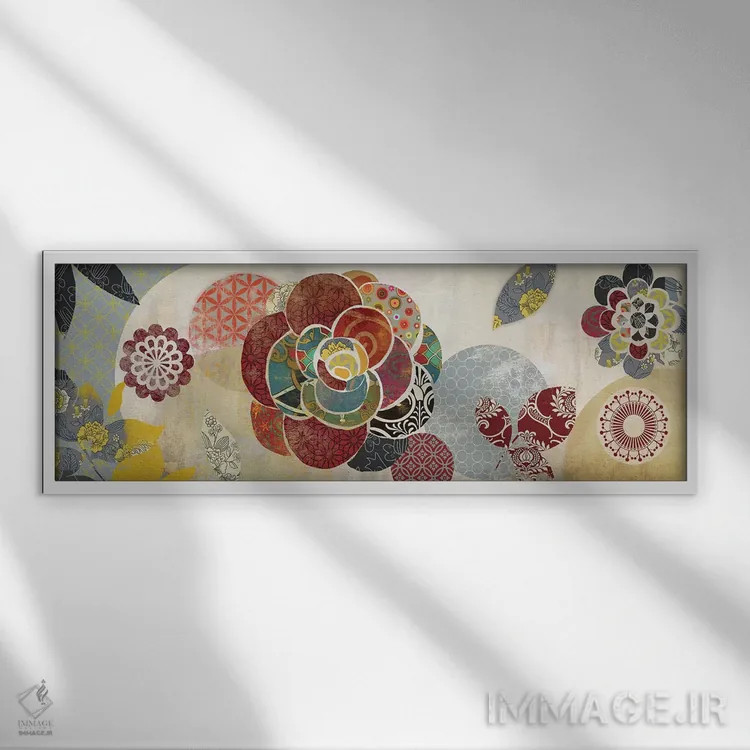 تابلو آرابسک II (نقش و نگار اسلامی) اثر ایمی ویلسون - نمای قابدار سفید