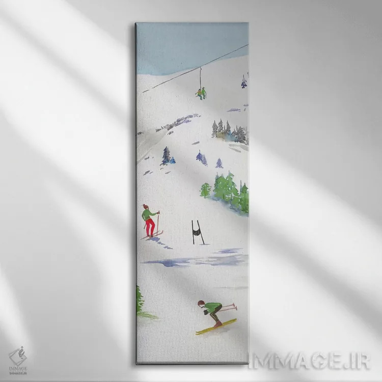 تابلو کوهستان آبی II اثر ایمی ویلسون - نمای روبهرو روی دیوار