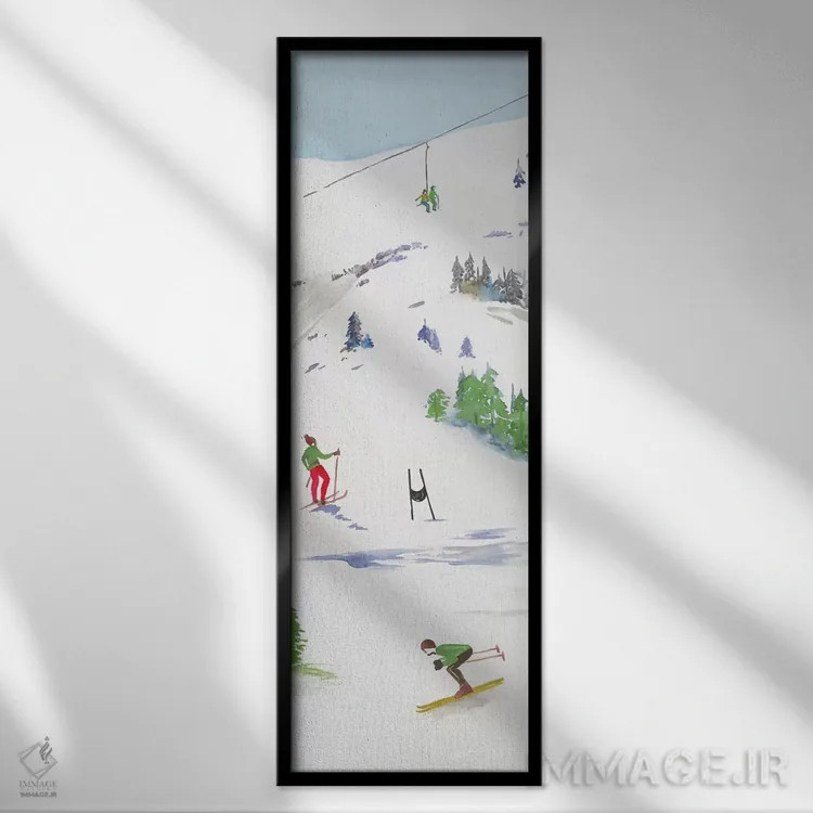 تابلو کوهستان آبی II اثر ایمی ویلسون - نمای قابدار مشکی