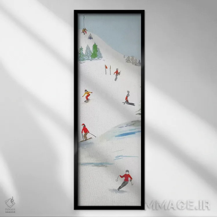 تابلو کوهستان آبی III اثر ایمی ویلسون - نمای قابدار مشکی