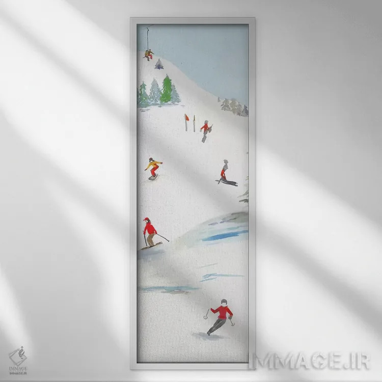 تابلو کوهستان آبی III اثر ایمی ویلسون - نمای قابدار سفید