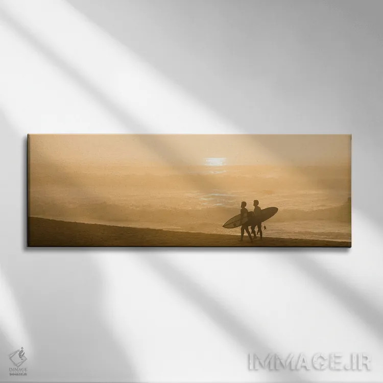 تابلو موجسواری بهشتی اثر اندرو لِوِر - نمای روبهرو روی دیوار