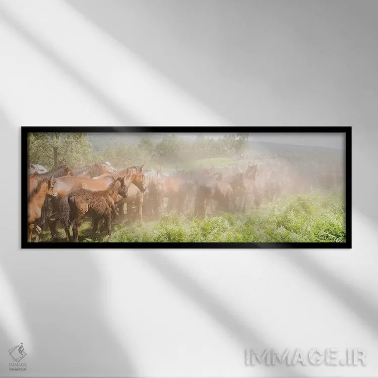 تابلو گردهمایی (دامها) اثر اندرو لِوِر - نمای قابدار مشکی