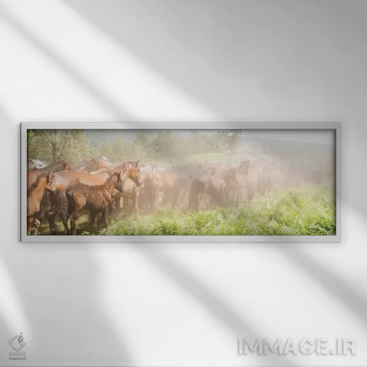 تابلو گردهمایی (دامها) اثر اندرو لِوِر - نمای قابدار سفید