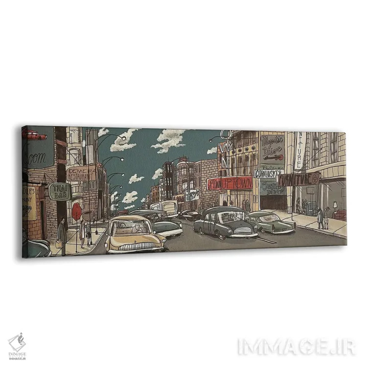 تابلو قسمت بالای شهر (آپتاون) اثر آرون ووتن - نمای پرسپکتیو محصول