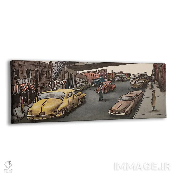 تابلو خط قرمز (مترو/قطار) اثر آرون ووتن - نمای پرسپکتیو محصول