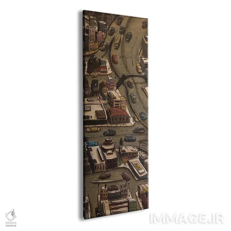 تابلو شهر بیپایان B اثر آرون ووتن - نمای پرسپکتیو محصول