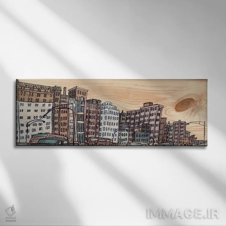 تابلو جاده ساحل دریاچه (شیکاگو) اثر آرون ووتن - نمای روبهرو روی دیوار