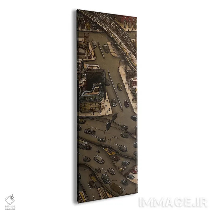 تابلو شهر بیپایان C اثر آرون ووتن - نمای پرسپکتیو محصول