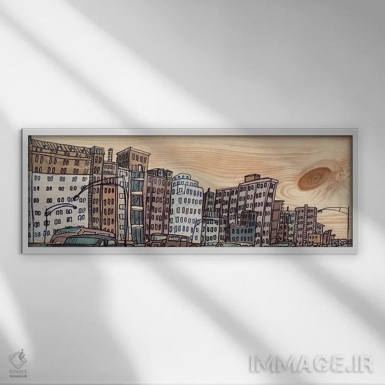 تابلو جاده ساحل دریاچه (شیکاگو) اثر آرون ووتن - نمای قابدار سفید