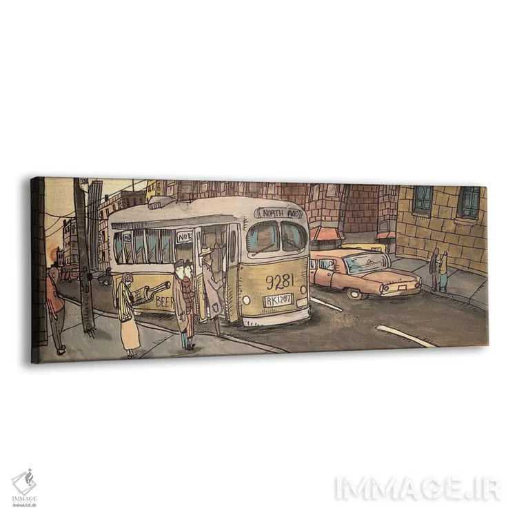تابلو اتوبوس خیابان شمالی اثر آرون ووتن - نمای پرسپکتیو محصول