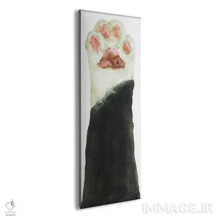 تابلو پنجهٔ گربهٔ سیاه دو رنگ اثر آلکسی دیمیتریویچ شمیروف - نمای پرسپکتیو محصول