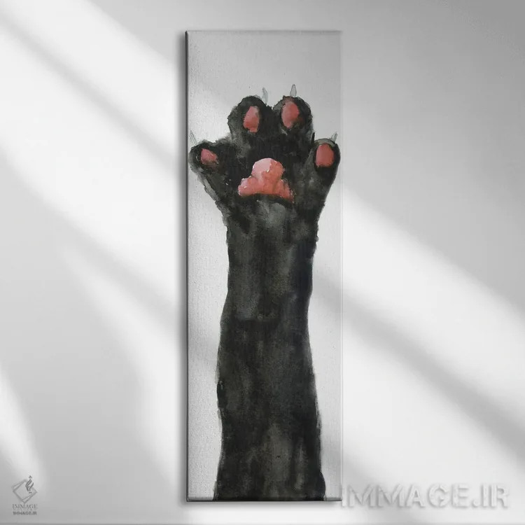 تابلو پنجهٔ گربهٔ سیاه اثر آلکسی دیمیتریویچ شمیروف - نمای روبهرو روی دیوار