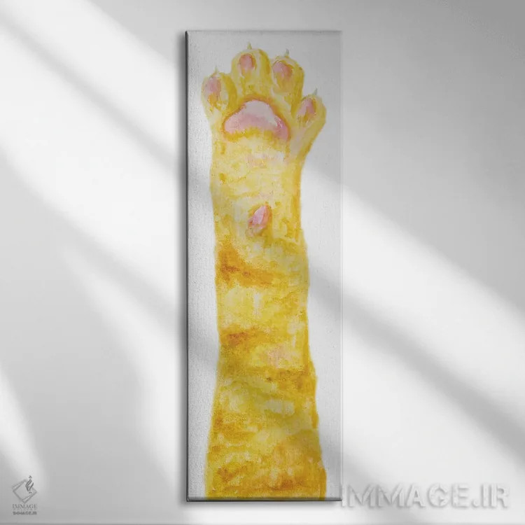 تابلو پنجهٔ گربهٔ نارنجی اثر آلکسی دیمیتریویچ شمیروف - نمای روبهرو روی دیوار