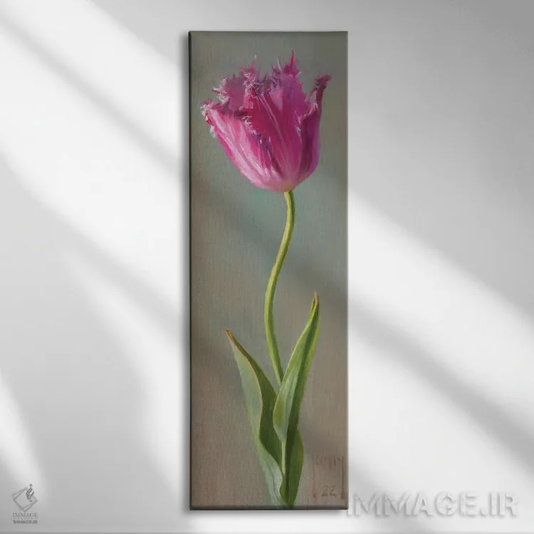تابلو لاله ریشدار اثر الکس کلی - نمای روبهرو روی دیوار