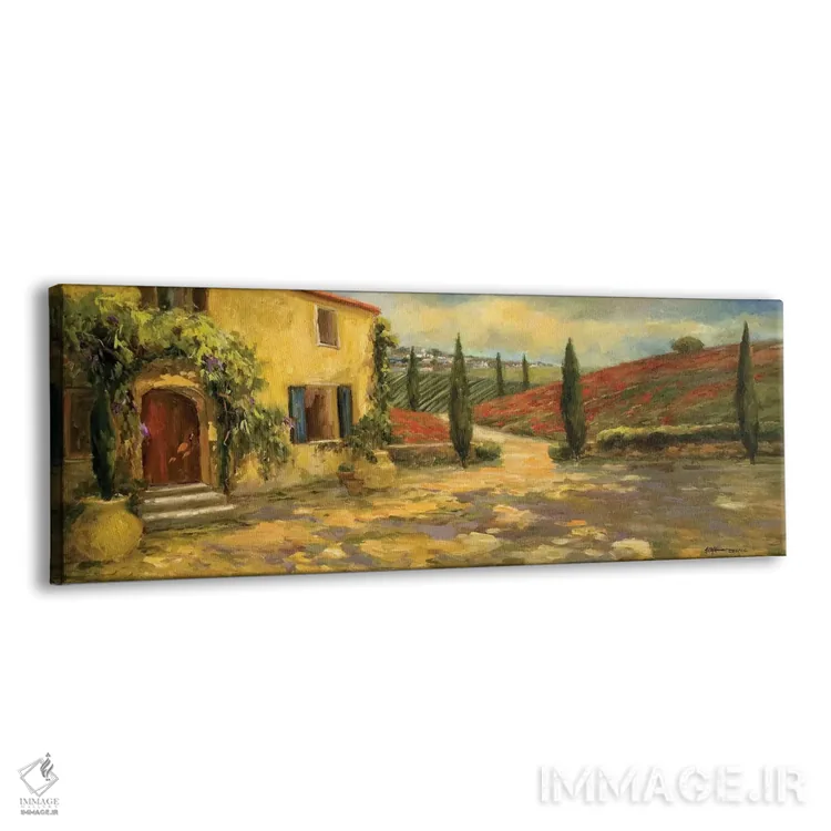 تابلو مزارع توسکانی اثر الین استیونز - نمای پرسپکتیو محصول