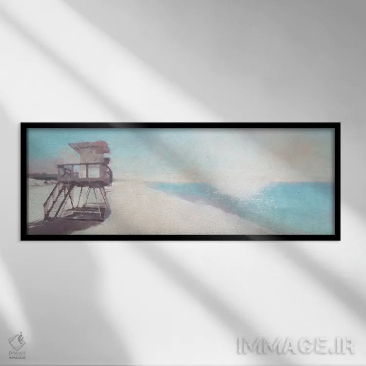 تابلو کلبهٔ تنها اثر نوا بی - نمای قابدار مشکی