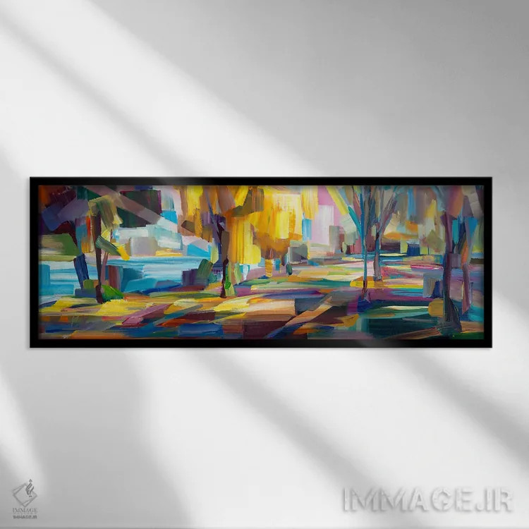 تابلو تابش پاییزی اثر بروک بورچرباورگ - نمای قابدار مشکی