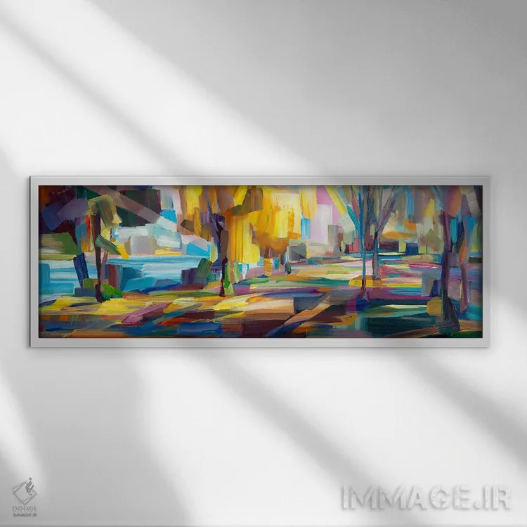 تابلو تابش پاییزی اثر بروک بورچرباورگ - نمای قابدار سفید