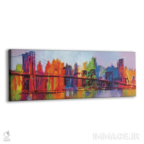 تابلو منهتن انتزاعی اثر برایان کارتر - نمای پرسپکتیو محصول