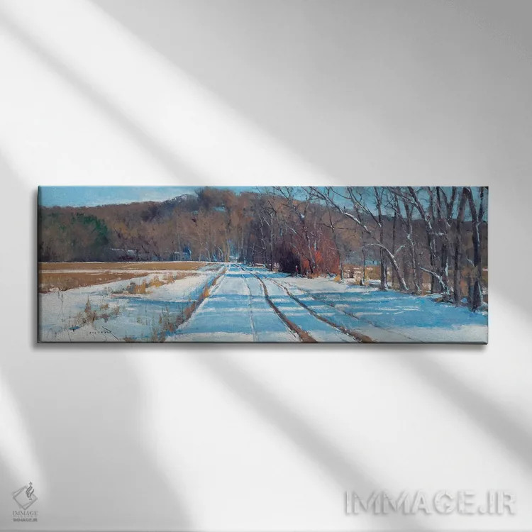 تابلو نور صبحگاهی بر رودخانهٔ تریمبل اثر بن بائر - نمای روبهرو روی دیوار