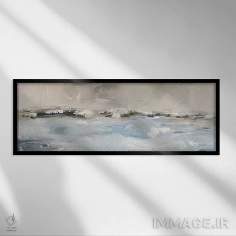 تابلو موج بدون زمین (اصطلاح دریایی) اثر بردفورد برنر - نمای قابدار مشکی