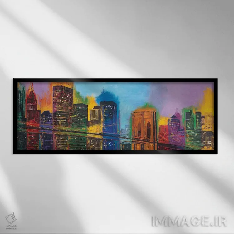 تابلو سلام نیویورک اثر برایان کارتر - نمای قابدار مشکی