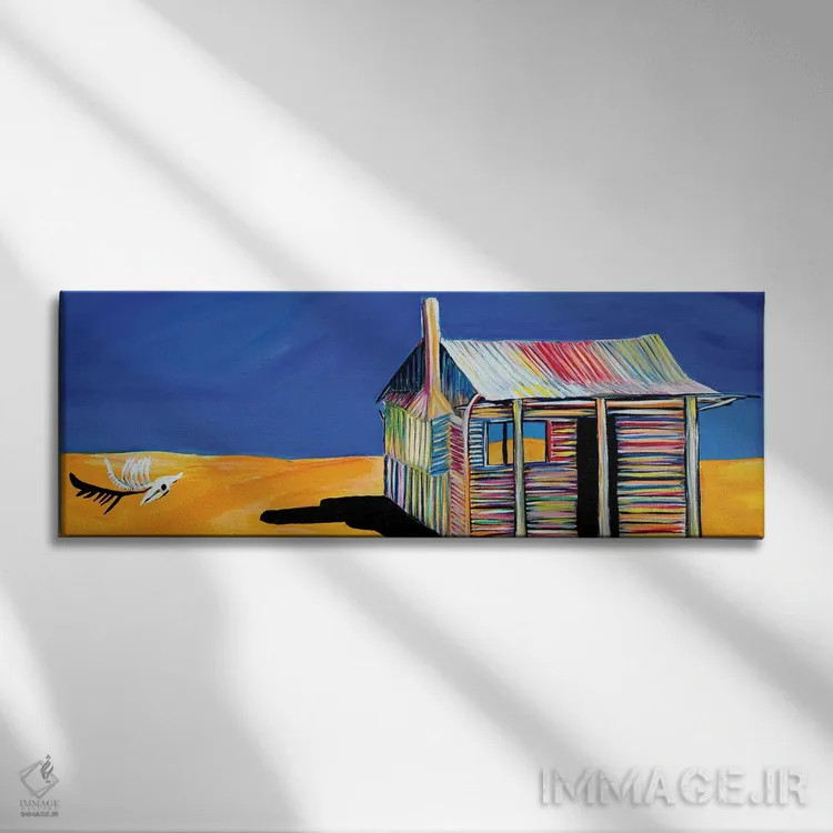 تابلو کلبهٔ استخوانی اثر برایدی اوبرایان - نمای روبهرو روی دیوار