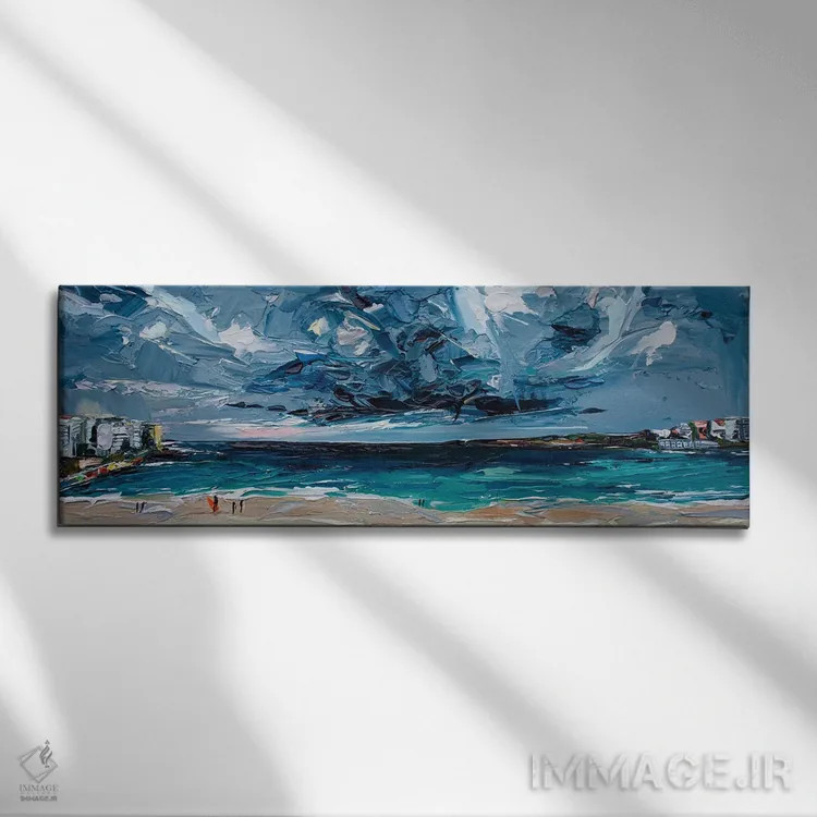 تابلو لانینیا بوندی (پدیدهٔ آبوهوایی) اثر برایدی اوبرایان - نمای روبهرو روی دیوار