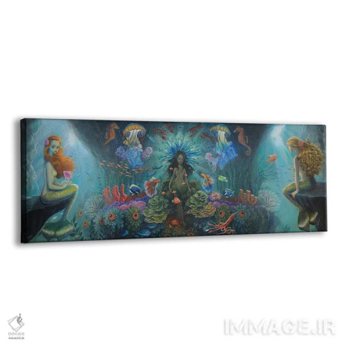 تابلو سالاسیا و اقیانوسزادگان (اسطوره) اثر باب دوست - نمای پرسپکتیو محصول