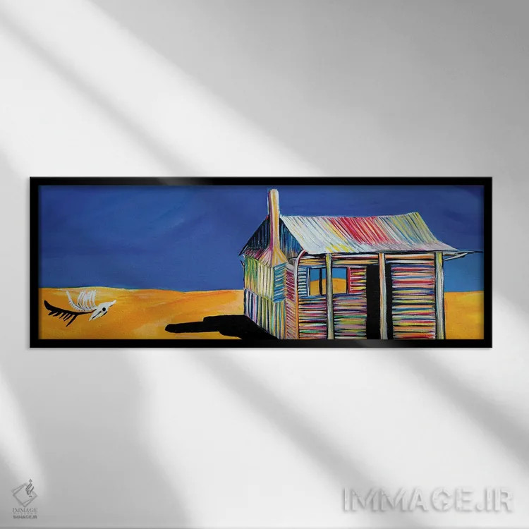 تابلو کلبهٔ استخوانی اثر برایدی اوبرایان - نمای قابدار مشکی