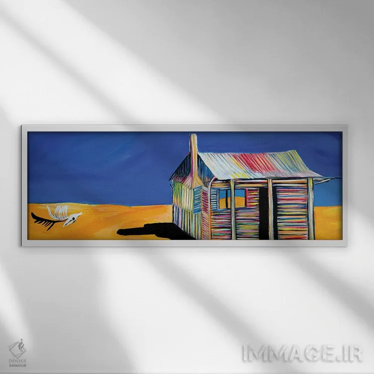 تابلو کلبهٔ استخوانی اثر برایدی اوبرایان - نمای قابدار سفید