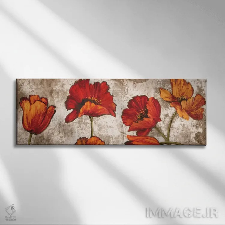 تابلو بهشت شقایق اثر برایان فرانسیس - نمای روبهرو روی دیوار