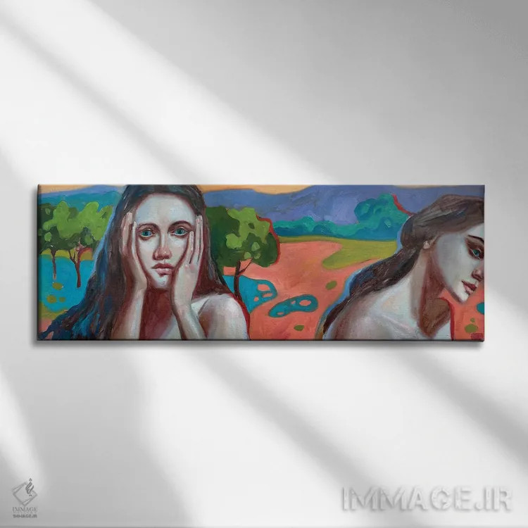 تابلو افکار انسانی II اثر آنا بوگوشفسکایا - نمای روبهرو روی دیوار
