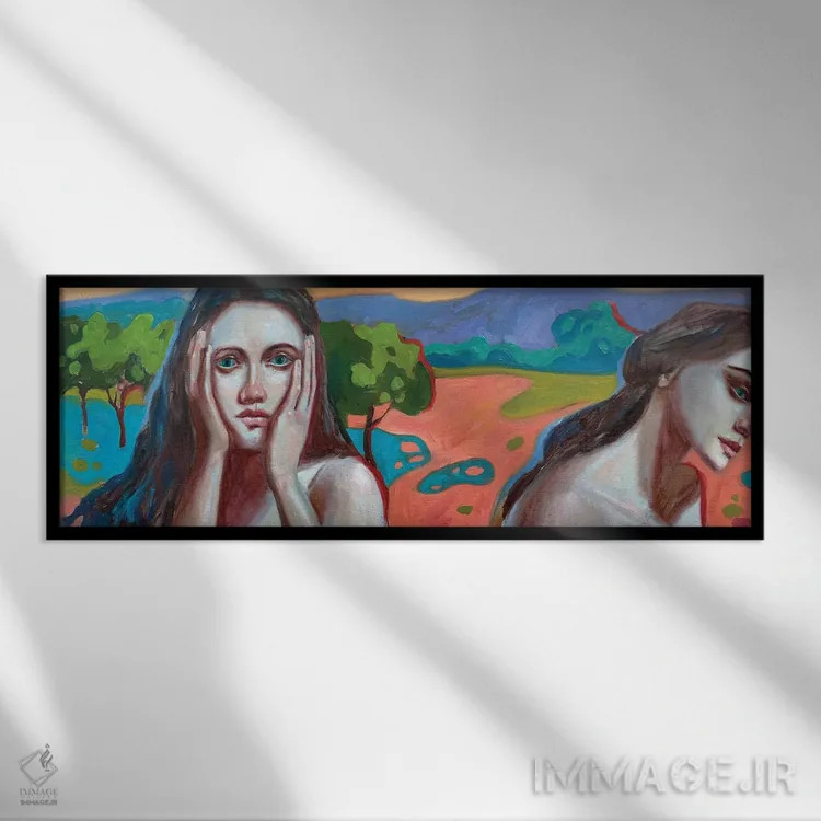 تابلو افکار انسانی II اثر آنا بوگوشفسکایا - نمای قابدار مشکی