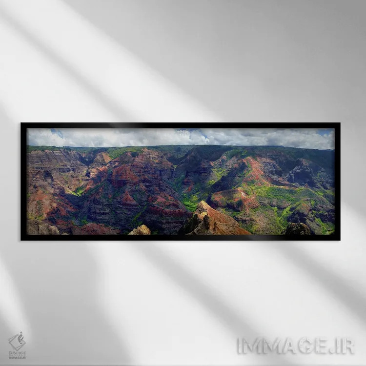 تابلو نمای سراسر دره وایمیا اثر بنجامین پاجت - نمای قابدار مشکی