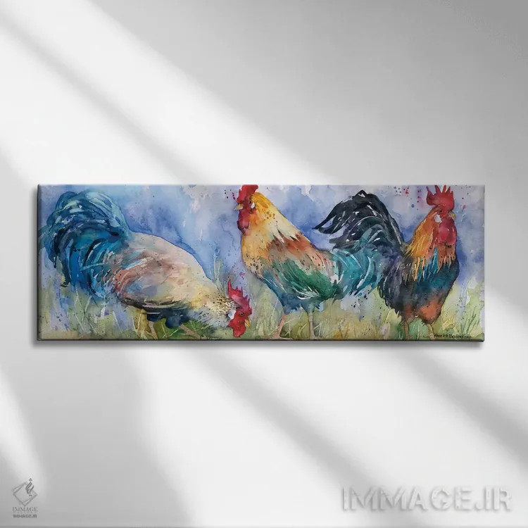 تابلو تهدید سهگانه اثر آنلاین بوکنکمپ - نمای روبهرو روی دیوار