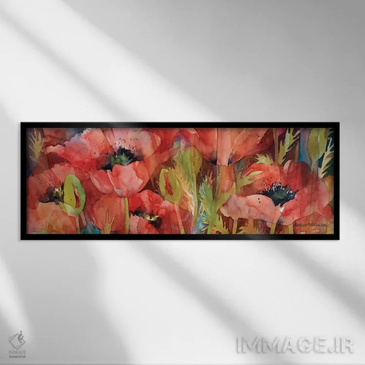 تابلو گلبرگها در رژه اثر آنلاین بوکنکمپ - نمای قابدار مشکی