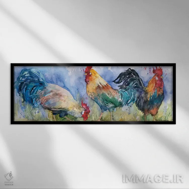 تابلو تهدید سهگانه اثر آنلاین بوکنکمپ - نمای قابدار مشکی