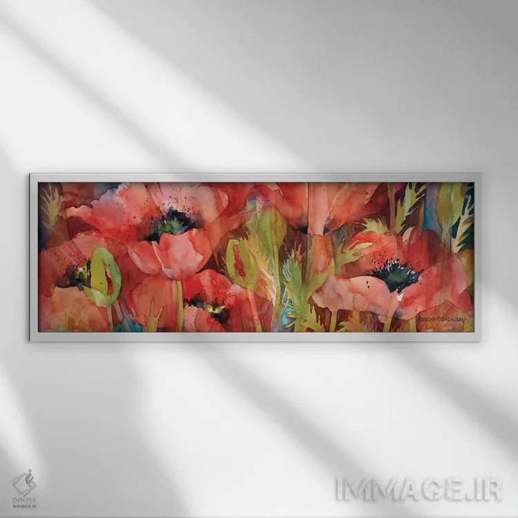 تابلو گلبرگها در رژه اثر آنلاین بوکنکمپ - نمای قابدار سفید