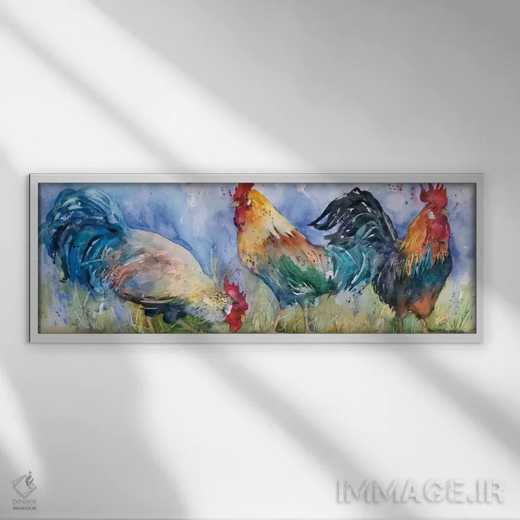 تابلو تهدید سهگانه اثر آنلاین بوکنکمپ - نمای قابدار سفید