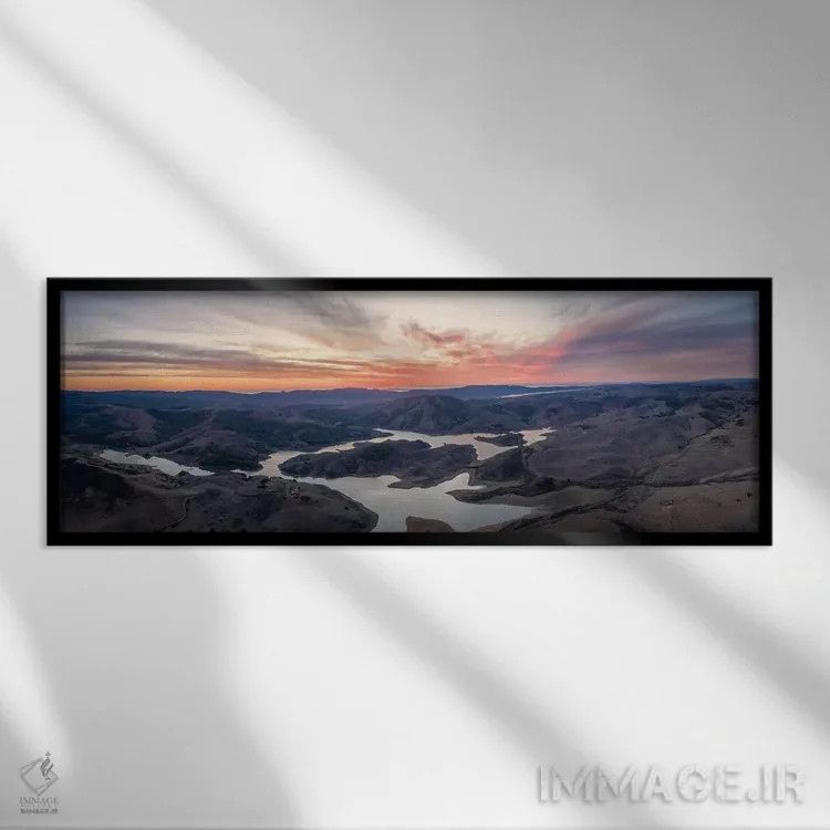 تابلو دریاچه نیکاسیو اثر استیو برکلی - نمای قابدار مشکی