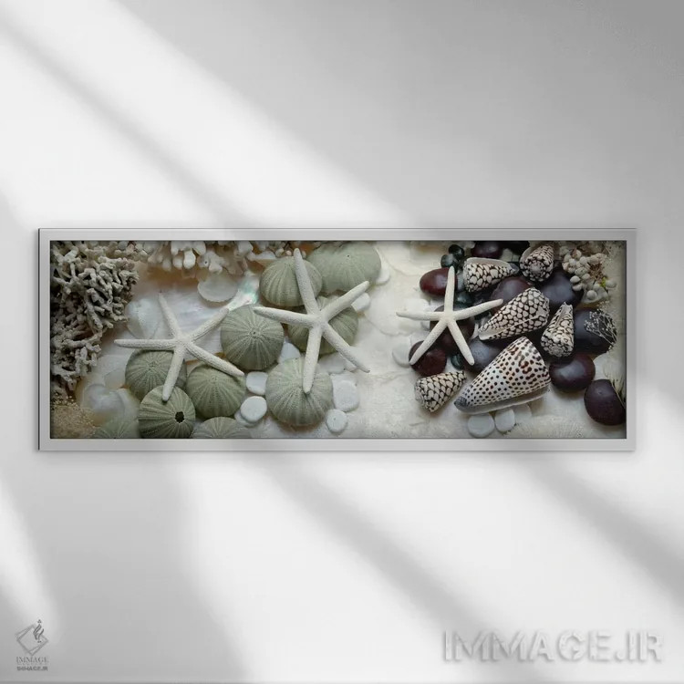 تابلو حوضچه جزر و مد جزیره II اثر آلن بلاوشتاین - نمای قابدار سفید