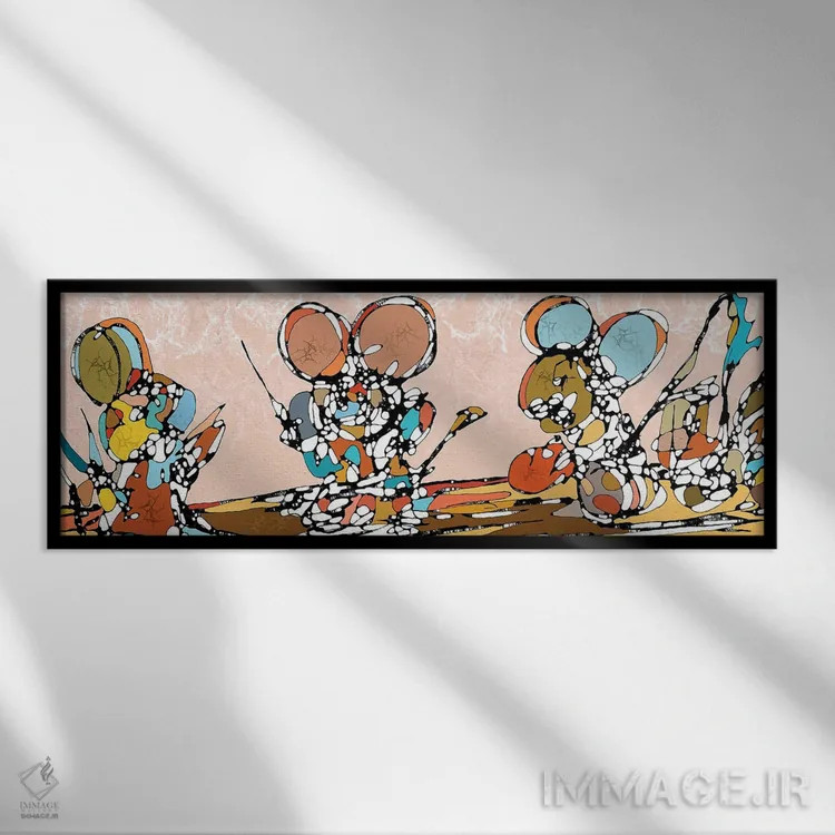 تابلو دیدار اثر جی.بلو استودیو (استودیو هنری) - نمای قابدار مشکی